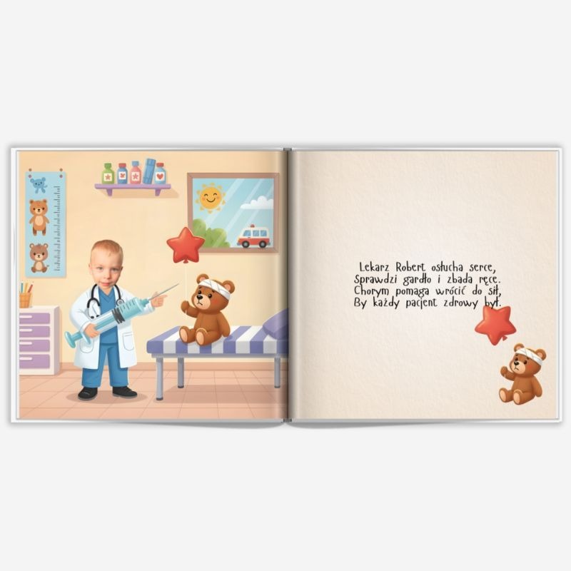 personalizowana książka dla dziecka z imieniem i zdjęciem – książka o zawodach