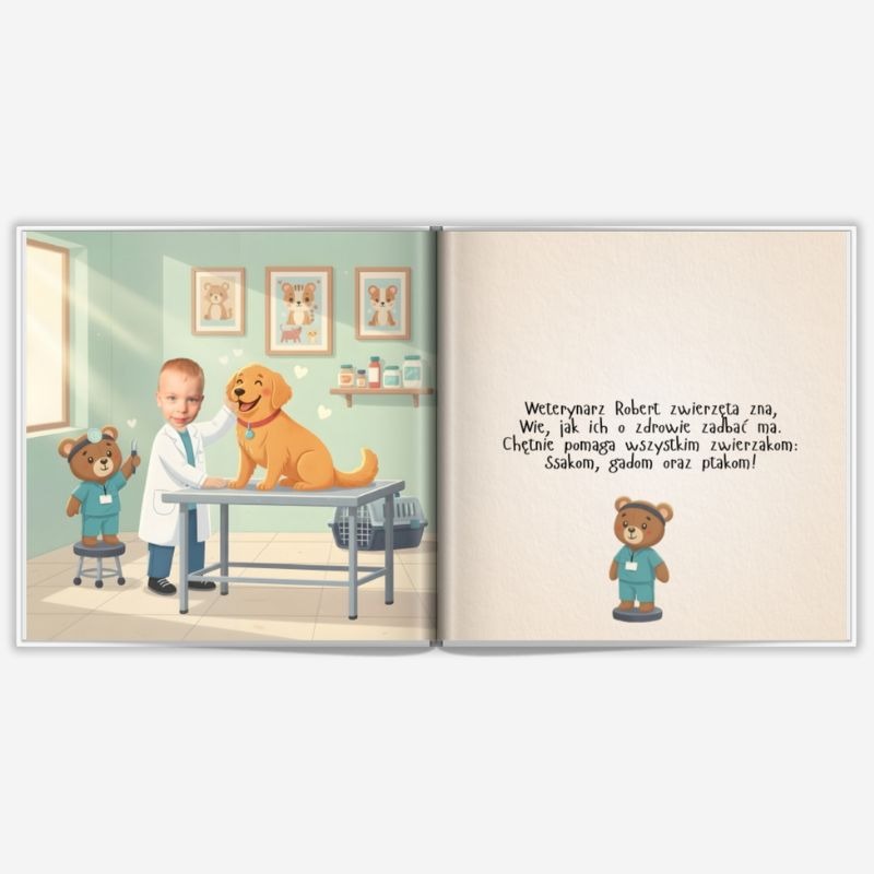 personalizowana książka dla dziecka z imieniem i zdjęciem – książka o zawodach