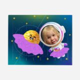 Puzzle personalizowane 40 elementów dziecko w stroju astronauty i wenus jako baletnica