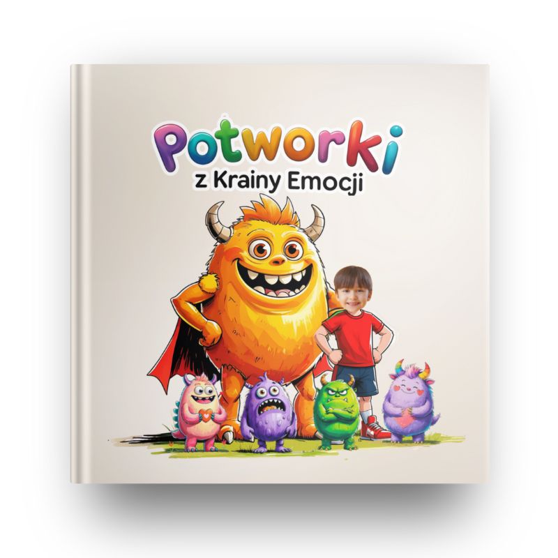 personalizowana książka o emocjach dla chłopca z imieniem i zdjęciem