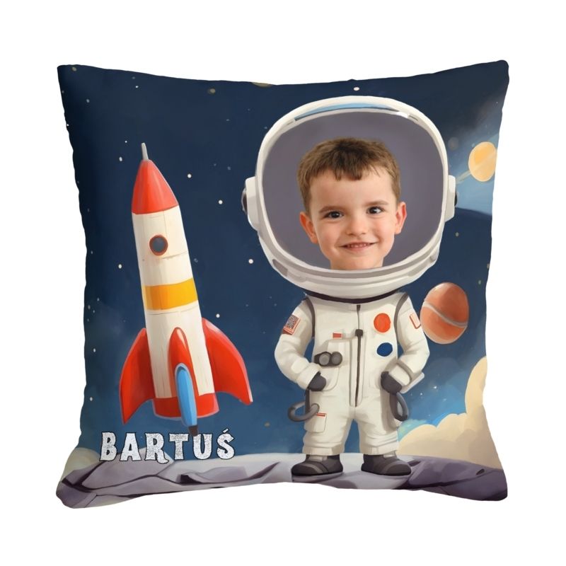 Poduszka personalizowana z Twoim zdjęciem Astronauta