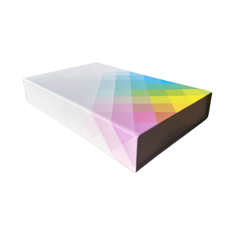 Personalizowane karty memo - zamknięte widok na pudełko z boku