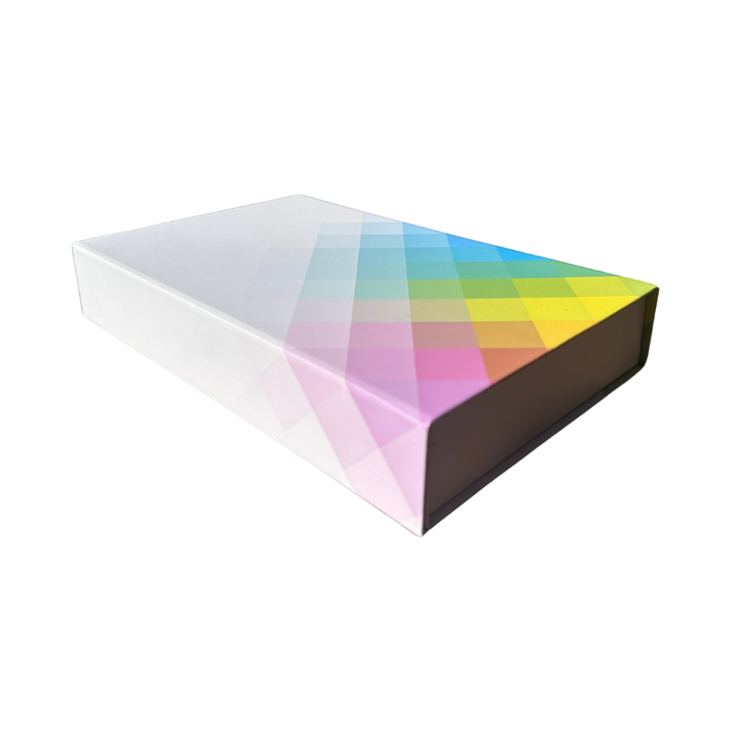 Personalizowane karty memo - zamknięte widok na pudełko z boku