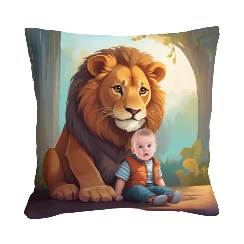 Poduszka z Twoim zdjęciem Lew