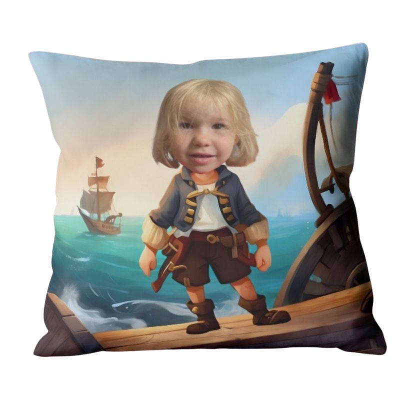 PIRAT PODUSZKA PERSONALIZOWANA Z TWOIM ZDJĘCIEM