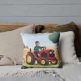 Poduszka Personalizowana czerwony traktor