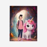 personalizowane puzzle Jaskinia Jednorożców ze zdjęciem dziecka