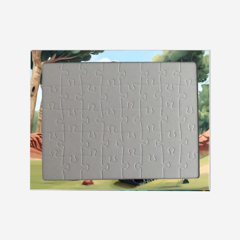 personalizowane puzzle Koparka ze zdjęciem dziecka - RAMKA