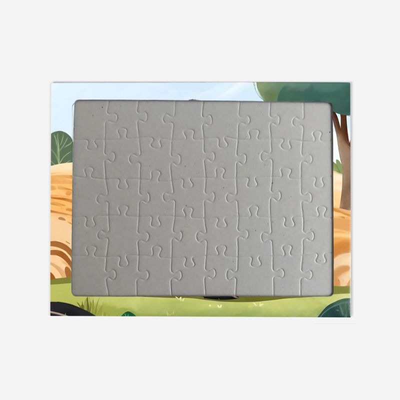 Puzzle personalizowane Czerwony Traktor ze zdjęciem dziecka, 40 elementów w ramce,