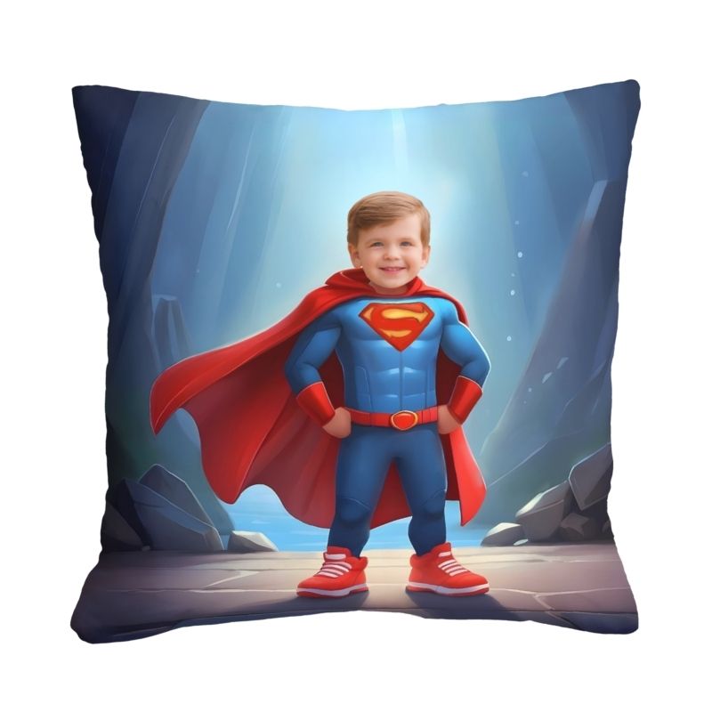 personalizowana poduszka superbohater z imieniem dziecka