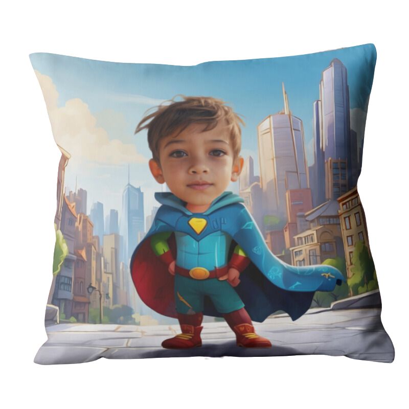 Poduszka z Twoim zdjęciem Superbohater