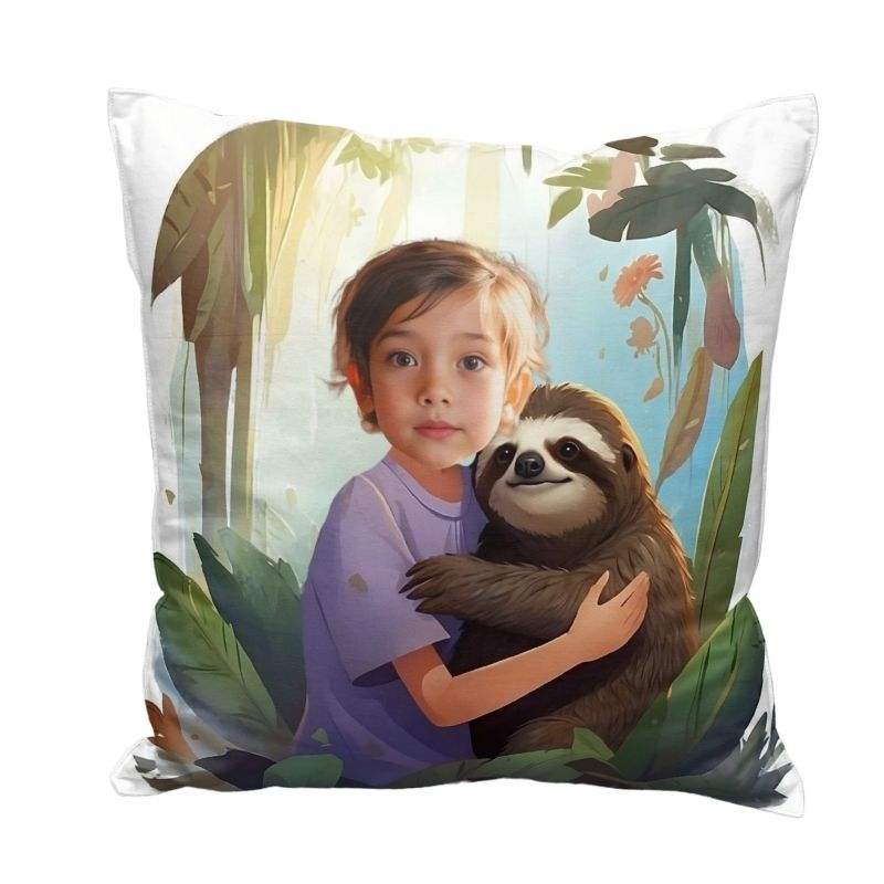 Poduszka z Twoim zdjęciem Przytulaśny Leniwiec