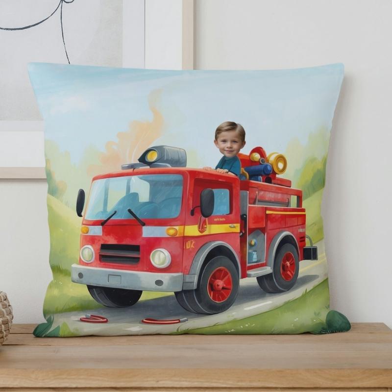 Poduszka ze zdjęciem strażacki wóz