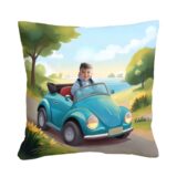Poduszka ze zdjęciem kabrio personalizowana dla dziecka