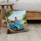 Poduszka ze zdjęciem kabrio personalizowana dla dziecka