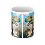 personalizowany kubek dinozaur ze zdjęciem dziecka i opcjonalnym imieniem