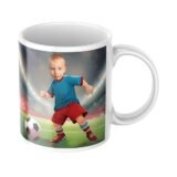 personalizowany kubek piłkarze ze zdjęciem dziecka i opcjonalnym imieniem