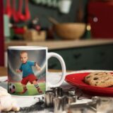 personalizowany kubek piłkarze ze zdjęciem dziecka i opcjonalnym imieniem