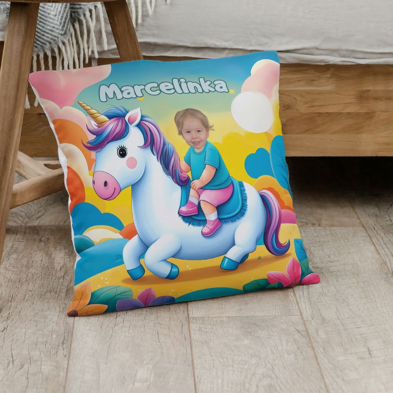 Poduszka ze zdjęciem Jednorożec