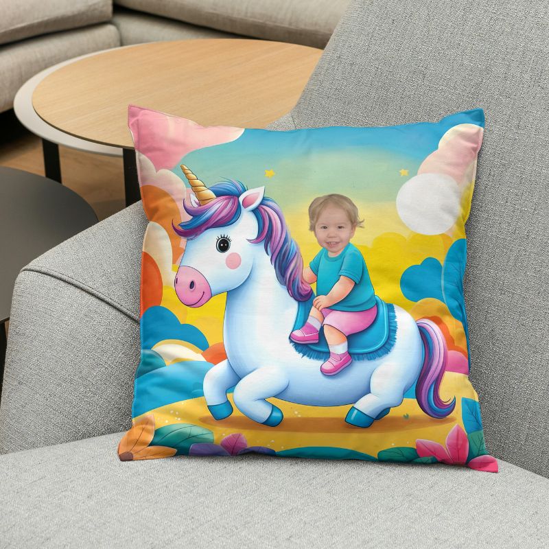 Poduszka ze zdjęciem Jednorożec