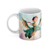 Kubek z imieniem smok – personalizowany kubek dla fana bajkowych stworzeń. Dodaj imię w ramce przed zakupem i stwórz unikalny prezent!