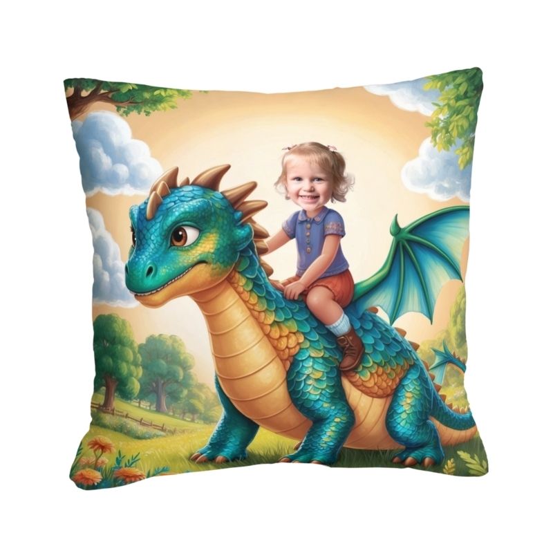 Poduszka ze zdjęciem personalizowana Smok 4