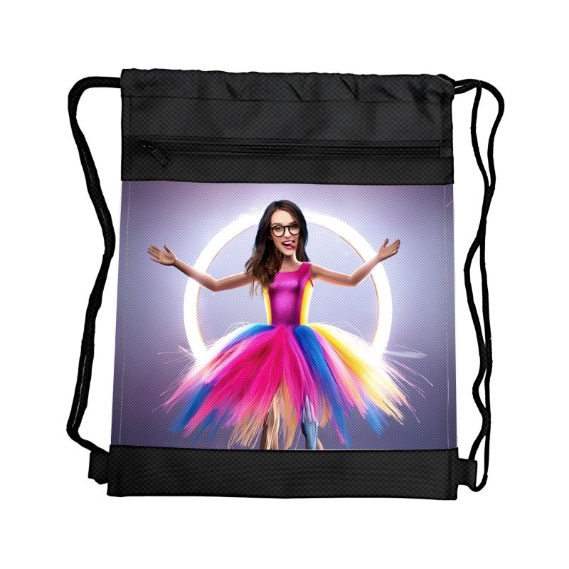 BARBIE PERSONALIZOWANY WOREK Z BAJKOWĄ GRAFIKĄ i TWOIM ZDJĘCIEM Z PRZEGRÓDKAMI NA ZAMEK