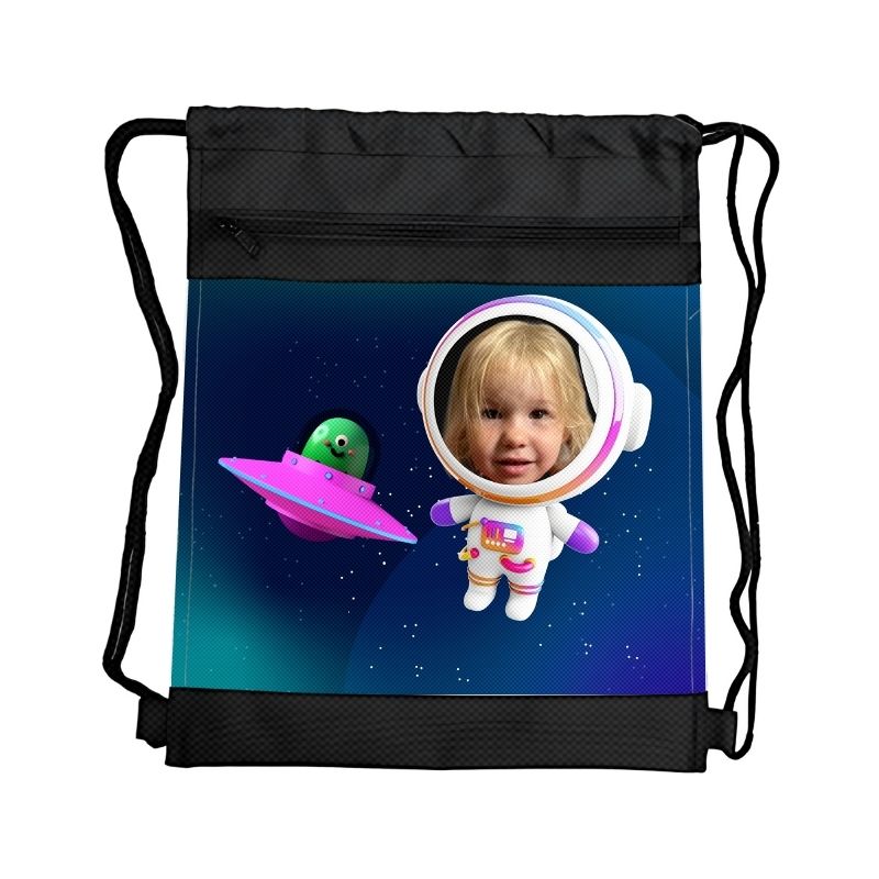 KOSMOS COSMO PERSONALIZOWANY WOREK Z BAJKOWĄ GRAFIKĄ i TWOIM ZDJĘCIEM Z PRZEGRÓDKAMI NA ZAMEK