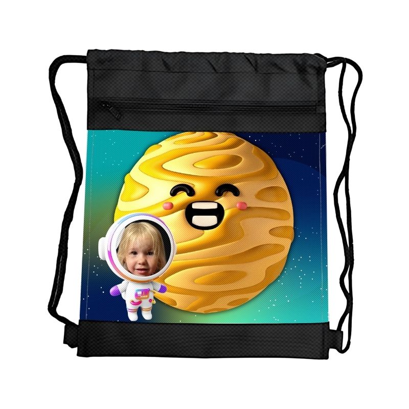 KOSMOS WENUS PERSONALIZOWANY WOREK Z BAJKOWĄ GRAFIKĄ i TWOIM ZDJĘCIEM Z PRZEGRÓDKAMI NA ZAMEK