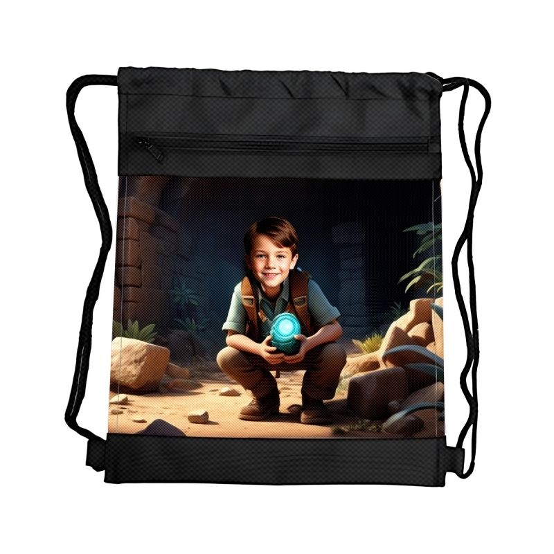 JASKINIA PERSONALIZOWANY WOREK Z BAJKOWĄ GRAFIKĄ i TWOIM ZDJĘCIEM Z PRZEGRÓDKAMI NA ZAMEK