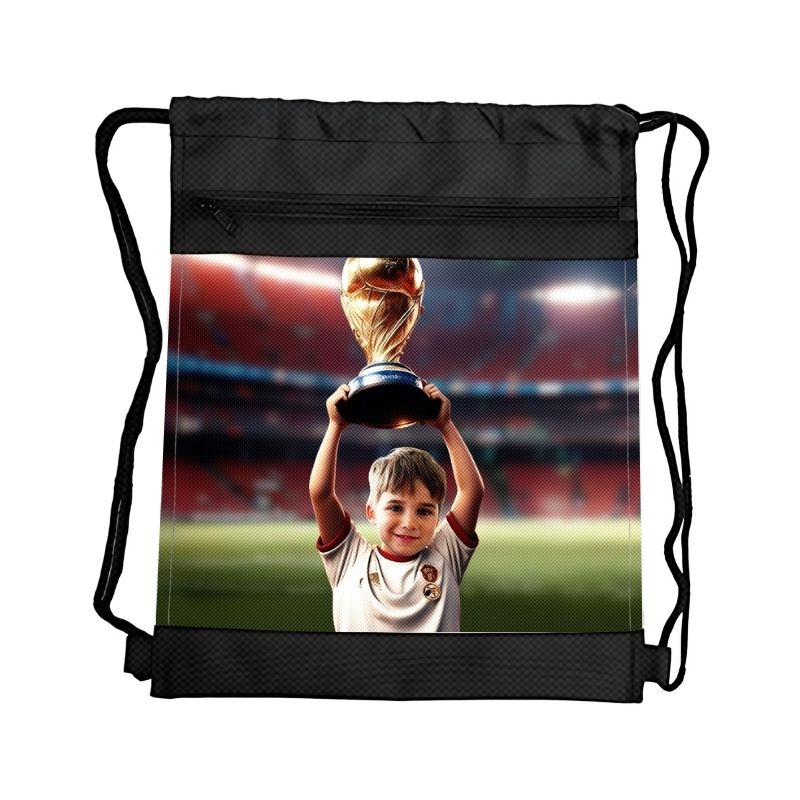 PIŁKARSKIE MARZENIA 7 PERSONALIZOWANY WOREK Z BAJKOWĄ GRAFIKĄ i TWOIM ZDJĘCIEM Z PRZEGRÓDKAMI NA ZAMEK