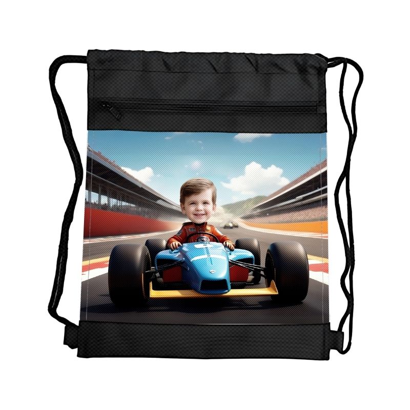 RAJDOWIEC 2 PERSONALIZOWANY WOREK Z BAJKOWĄ GRAFIKĄ i TWOIM ZDJĘCIEM Z PRZEGRÓDKAMI NA ZAMEK POJAZDY