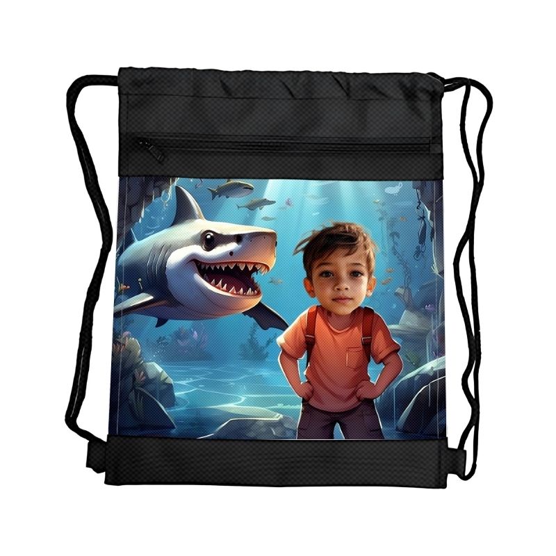 REKIN PERSONALIZOWANY WOREK Z BAJKOWĄ GRAFIKĄ i TWOIM ZDJĘCIEM Z PRZEGRÓDKAMI NA ZAMEK