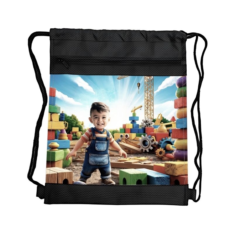 MURARZ 2 PERSONALIZOWANY WOREK Z BAJKOWĄ GRAFIKĄ i TWOIM ZDJĘCIEM Z PRZEGRÓDKAMI NA ZAMEK