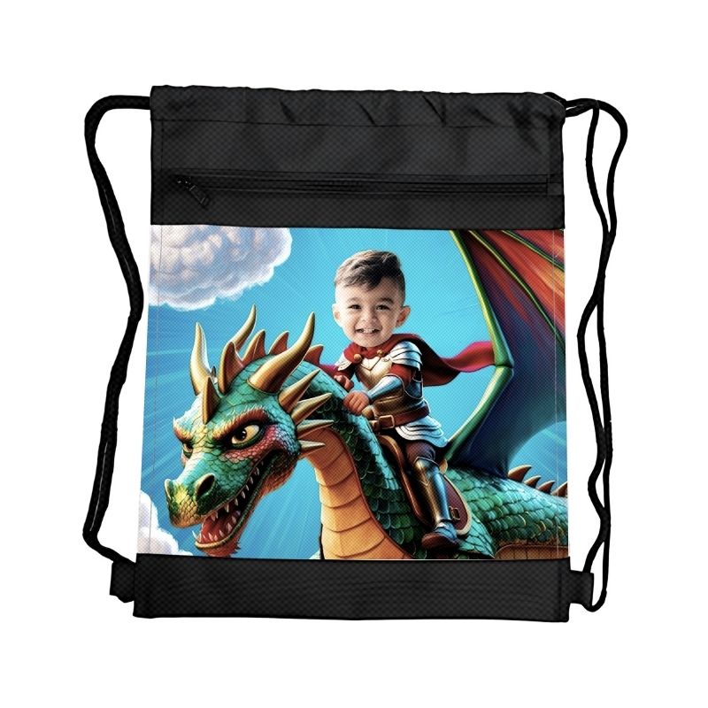 SMOK 3 PERSONALIZOWANY WOREK Z BAJKOWĄ GRAFIKĄ i TWOIM ZDJĘCIEM Z PRZEGRÓDKAMI NA ZAMEK