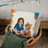 poduszka ze zdjęciem Mały Kotek z imieniem dziecka