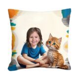 poduszka ze zdjęciem Mały Kotek z imieniem dziecka