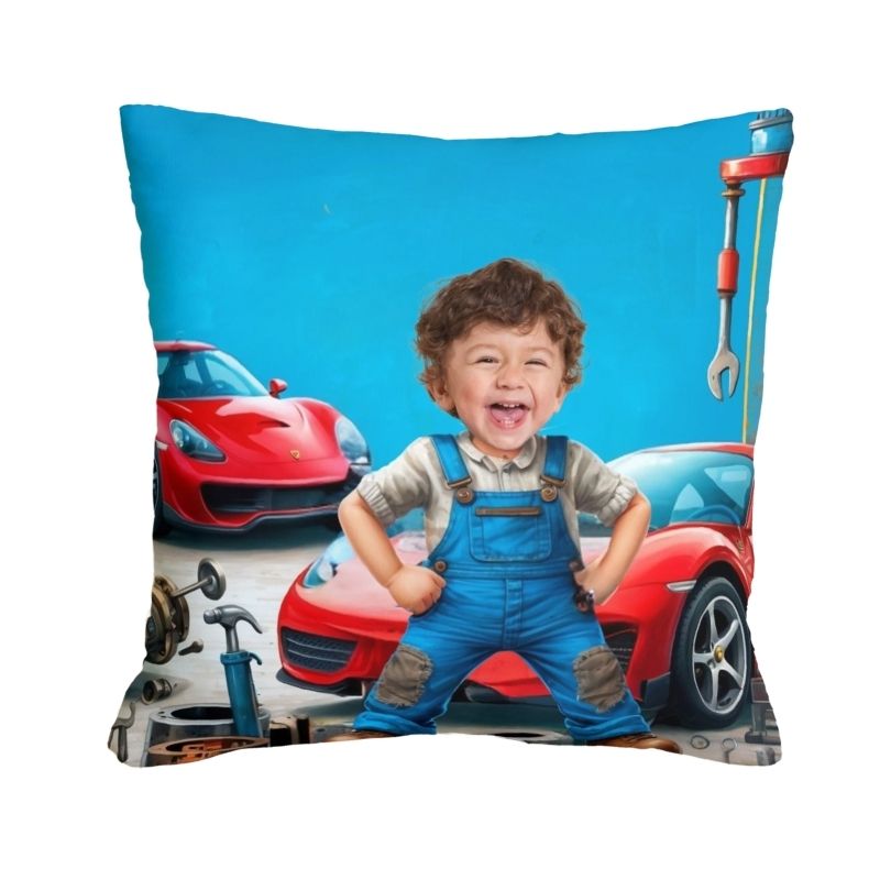 Poduszka ze zdjęciem personalizowana Mechanik 3