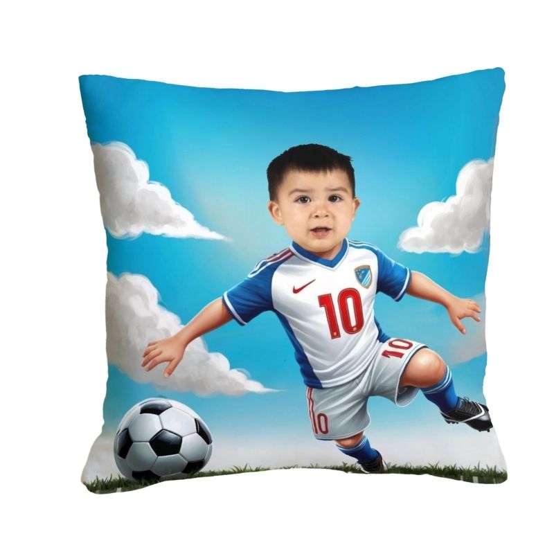 Poduszka ze zdjęciem personalizowana dla piłkarza