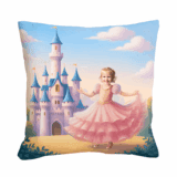 Poduszka ze zdjęciem Zamek Księżniczki – personalizowana poduszka z imieniem dziecka