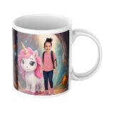 Personalizowany kubek z jednorożcem i zdjęciem dziecka