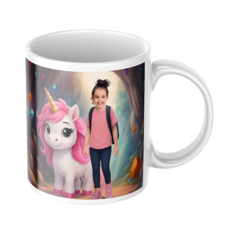 Personalizowany kubek z jednorożcem i zdjęciem dziecka