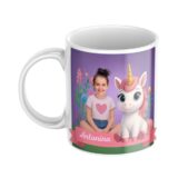 Personalizowany kubek z jednorożcem i zdjęciem dziecka
