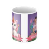 Personalizowany kubek z jednorożcem i zdjęciem dziecka