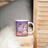 Personalizowany kubek z jednorożcem i zdjęciem dziecka