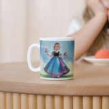 personalizowany kubek księżniczka ze zdjęciem dziecka w sukience