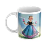 personalizowany kubek księżniczka ze zdjęciem dziecka w sukience