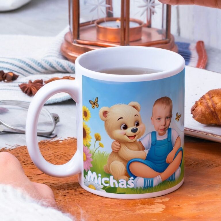 personalizowany kubek miś