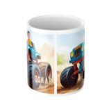 personalizowany kubek monster truck ze zdjęciem dziecka i opcjonalnym imieniem