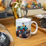 personalizowany kubek monster truck ze zdjęciem dziecka i opcjonalnym imieniem
